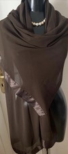 XXL Chiffon Tuch Schal Braun ???