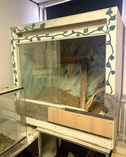 XXL Holz Terrarium 120cm x 120cm x 80cm UV Lampe für Reptilien Nager Chinchilla