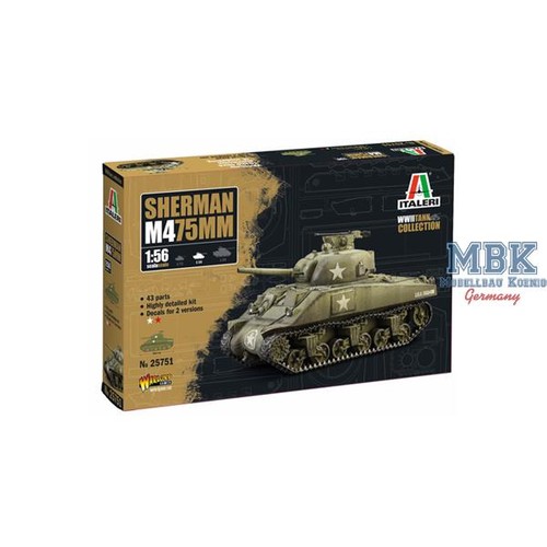 Italeri it25751 sherman 75 - it25751, m4