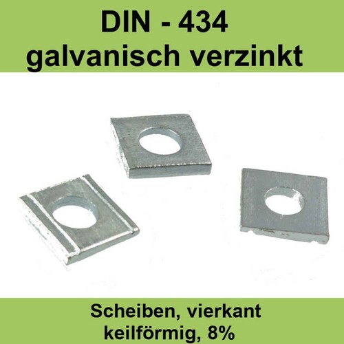 Din 434 m10 stahl - stahl, verzinkt