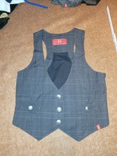 edc by Esprit Weste schwarz grau kariert Karo Gr. L neuwertig