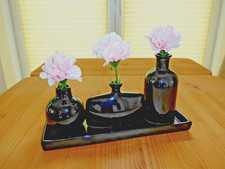 DEKO 4 TLG. BLUMENSET 3 VASEN