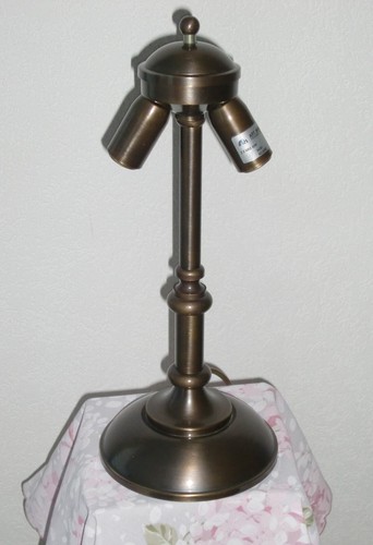 Tischlampe messing brüniert - tischlampe,