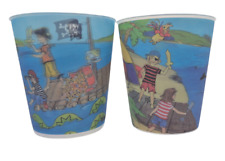 2x Ikea Trinkbecher Piraten mit Wackelbild Kinder Sammeln Spielen Geburtstag