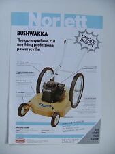 NORLETT Bushwakka Gras-/Rasenmäher & Rapier Original 80er Jahre Verkaufsprospekt