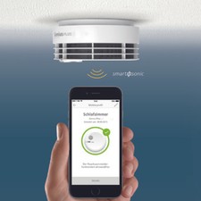 6 Stück  Genius Plus Rauchwarnmelder von Hekatron, smart-sonic, incl. Klebepad