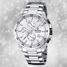 Festina Herrenuhr Edelstahl silber Festina Chronograph Armbanduhr UF20463/1