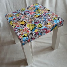 🔵🟡 IKEA Lack Beistelltisch Couchtisch Stickerbomb Gaming Comic zocken manga