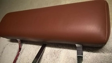 Zwei Universal Sofa-Kopfstützen Leder-Kopf-Stütze 2 Cognac braun Leder-Kopflehne