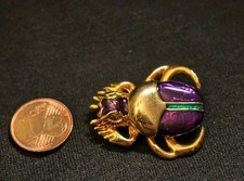 Alte Brosche Käfer Golden