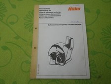 Ersatzteilliste Schneeschleuder Hako Variette (6140)Original Hako Hausdruckerei 