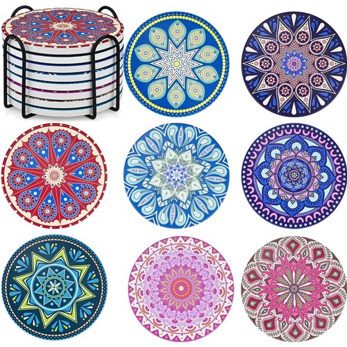 Untersetzer glas keramik set - untersetzer,