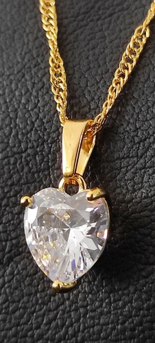 Zirkon herz anhänger - zirkon,