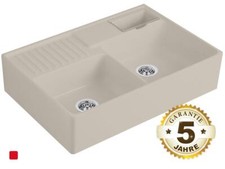 Villeroy & Boch Spülstein Doppelbecken Almond - 6323 91 AM Keramikspüle