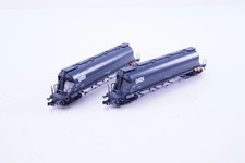 (RBT229) Fleischmann 849005 Wagen-Set mit zwei Staubsilowagen der GATX, DC, N...