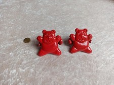 2 x Bär Gardinenklemme Donauklammer Donauklemme Gardinenhalter Raffhalter,rot