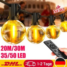 20M/30M LED Lichterkette Außen Strom Outdoor Glühbirnen mit 35/50er G40 Birnen-