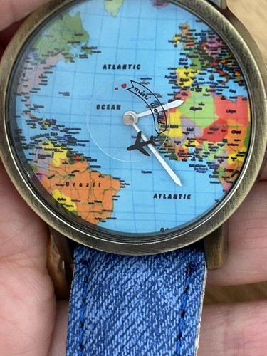 Uhr vintage stil weltkarte - stil,