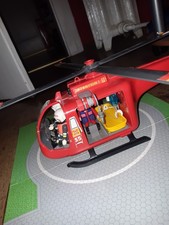 Playmobil Rettungshubschrauber - mit Figuren, Landeplatz & Zubehör - guter Zusta