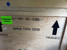 Holz Transport-Kiste-Box, für Gemälde, Bilder, Leinwände, 143x142x20cm