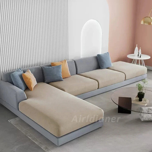 Sofabezug samt stretch ecksofa - sofabezug,