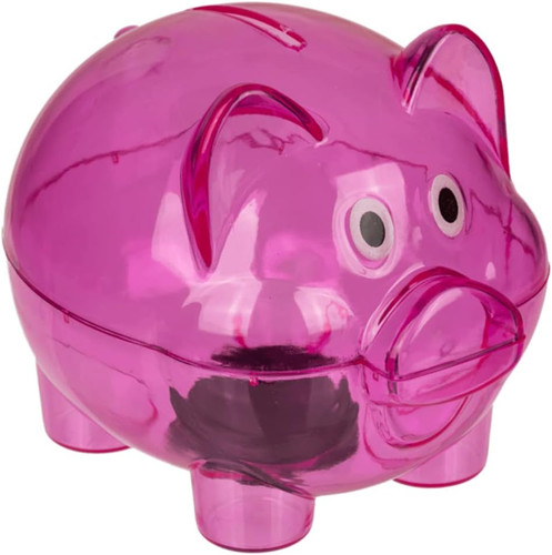 Sparschwein aus transparentem