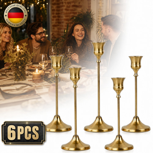 Kerzenständer messing 6er - 6x,