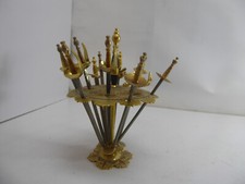 Cocktailspieße Toledo Party Ständer 12 Schwerter Picker Cocktail Vintage Antik