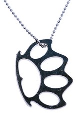 Cute BRASS KNUCKLES Schlagring RETRO Halskette / Schmuck Rockabilly