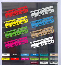 Neueröffnung mit Datum