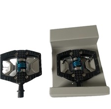 Erwachsene Double Shot 2 Fahrradpedal, Schwarz silber blau Einheitsgröße