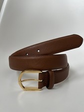 Lauren Ralph Lauren Damen Leder Hosengürtel Braun Größe L