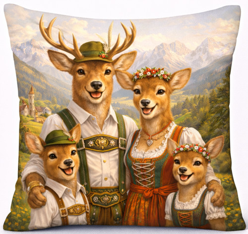 Hirsch kissen bayern tracht - kissen,