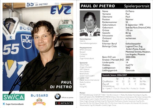Paul pietro autogramm - paul, di