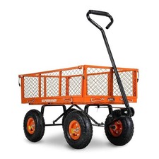 SuperHandy Wagon Utility Cart Handkarre Manuell Heavy Duty Rasen Garten mit