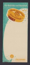 FREITAL, Zettel-Block-Blatt um 1950, Rumbo Seifen-Werk Buttermilch-Seife