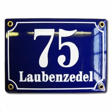 Hausnummernschild 12x17 cm