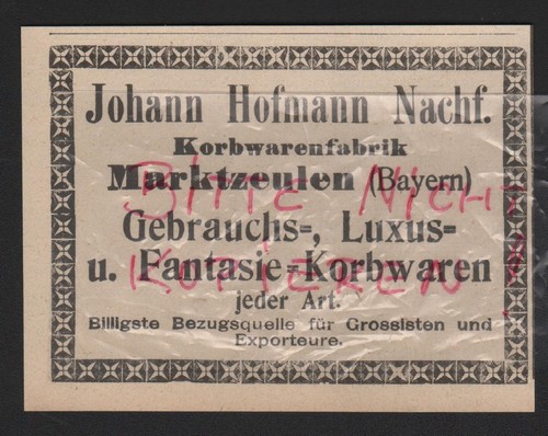 Marktzeuln werbung 1912 - marktzeuln,,