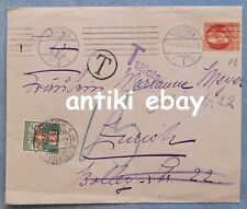 # Bayern - Brief 1917 von München nach Zürich mit Nachportomarke Schweiz