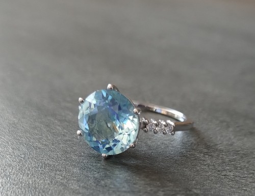 Weißgold ring mit topas und - mit,