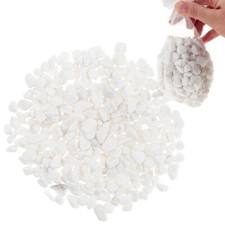 DEKORATIVE KIESELSTEINE NATÜRLICHE WEISSE KIESELSTEINE GARTEN TÖPFE WALD IN EINE