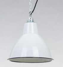 Fabriklampe 25cm weiß rund