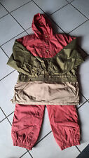 Damen Vintage Skianzug, Schlupfblouson u. Hose, Head, grün/altrosa, Größe 42