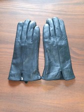 Damenhandschuhe, Kunstleder, Größe 7,5, Schwarz, Neu, Handschuhe