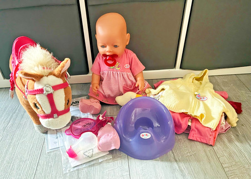 Baby born puppe pferd - born,