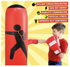 EQARD – Aufblasbarer Boxsack, Kinderboxsack 157cm, Karate, Taekwondo, MMA