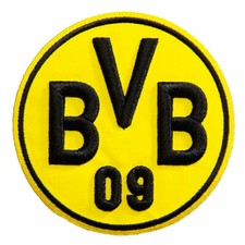 BVB Aufnäher Logo 3D Aufbügler Stickabzeichen Borussia Dortmund BVB Fanartikel
