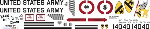 Decal 109 bell huey us - uh-1b,