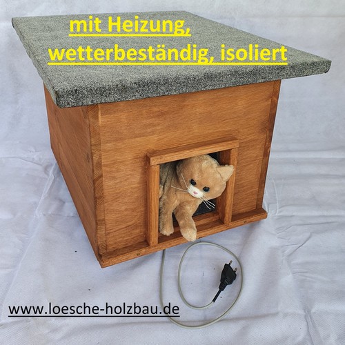 Katzenhaus mit heizung - katzenhaus,