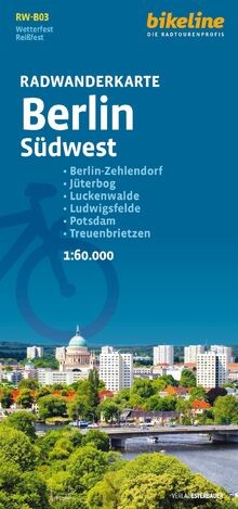 Radwanderkarte berlin südwest - radwanderkarte,